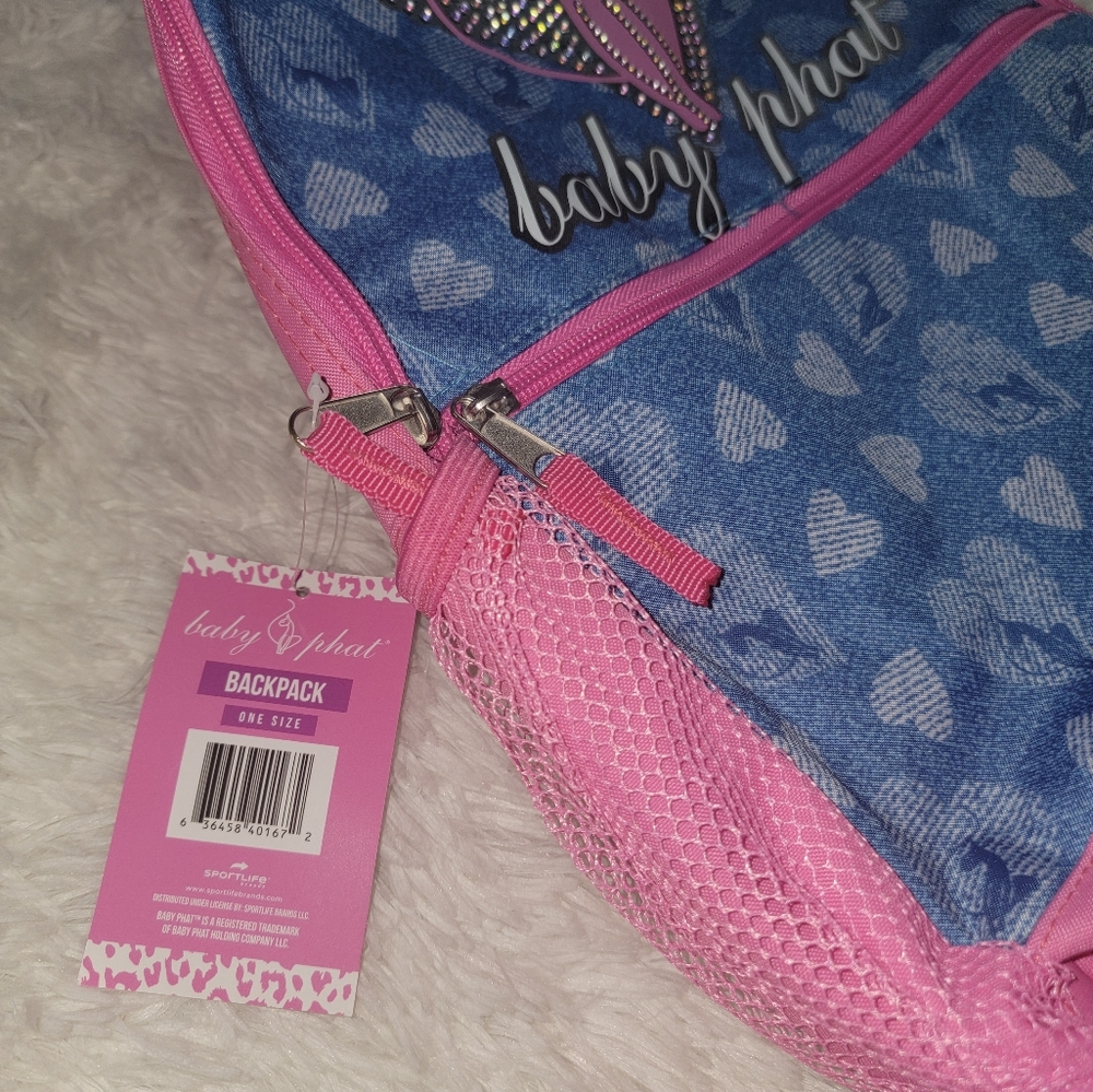 Baby Phat Bling Rhinestone Backpack NWT - Picture 3 of 6